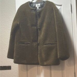 Jason Wu Textured Green Pea Coat